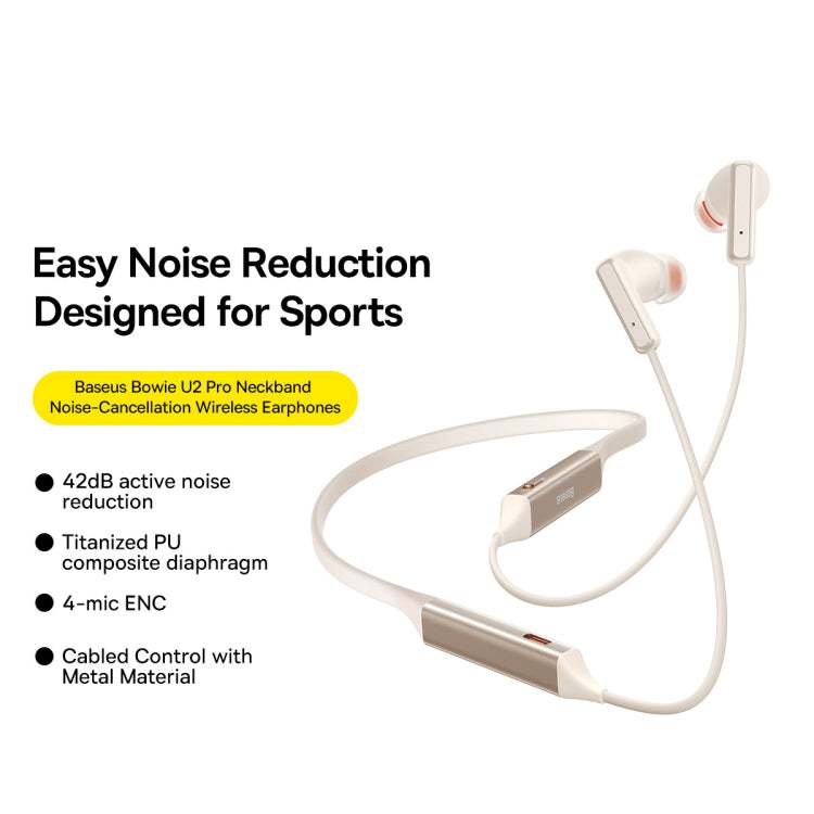 Baseus Bowie Series U2 Pro Neck-mounted Noise Reduction Bluetooth Earphone