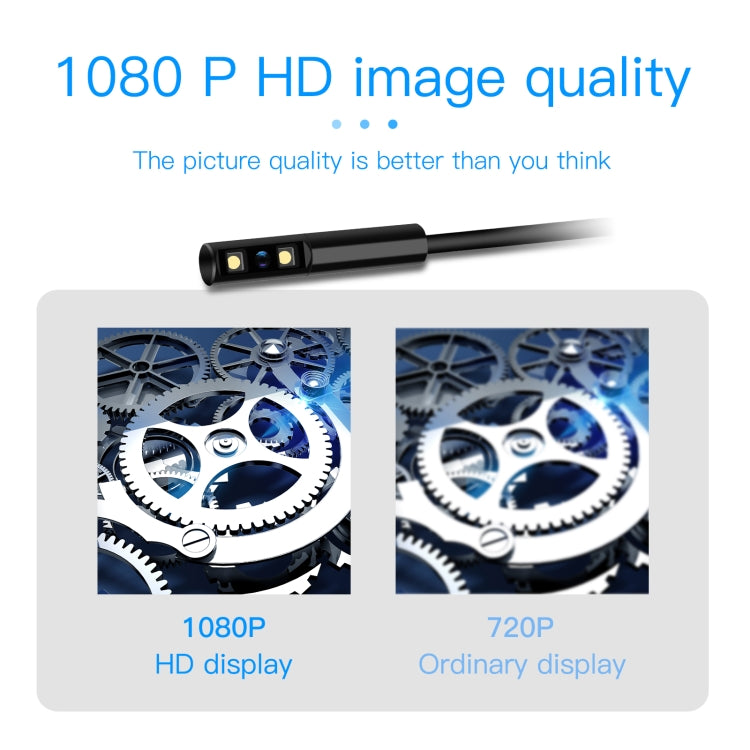 P100 8mm Side 2.4 inch HD Handheld Endoscope Hardlinewith with LCD Screen, Length:20m