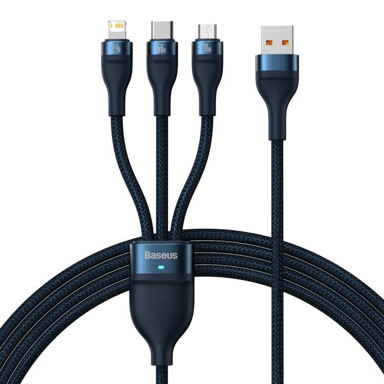 Baseus Flash Series II 3 in 1 66W USB Fast Charging Data Cable, Length: 1.2m