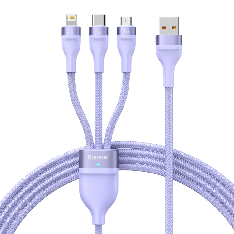 Baseus Flash Series II 3 in 1 66W USB Fast Charging Data Cable, Length: 1.2m