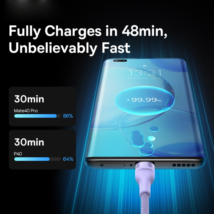 Baseus Flash Series II 3 in 1 66W USB Fast Charging Data Cable, Length: 1.2m