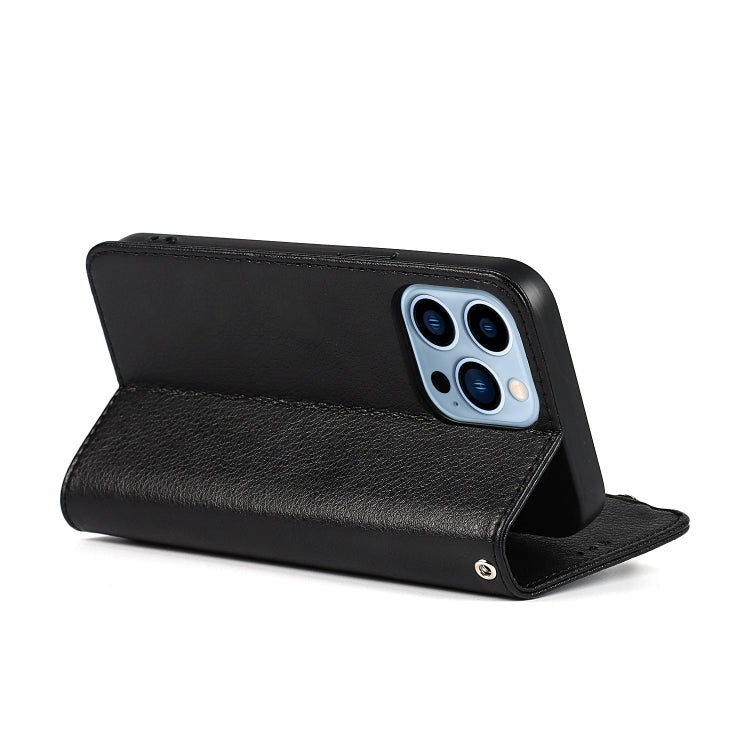 For iPhone 14 Pro Max Microfiber Zipper Leather Phone Case