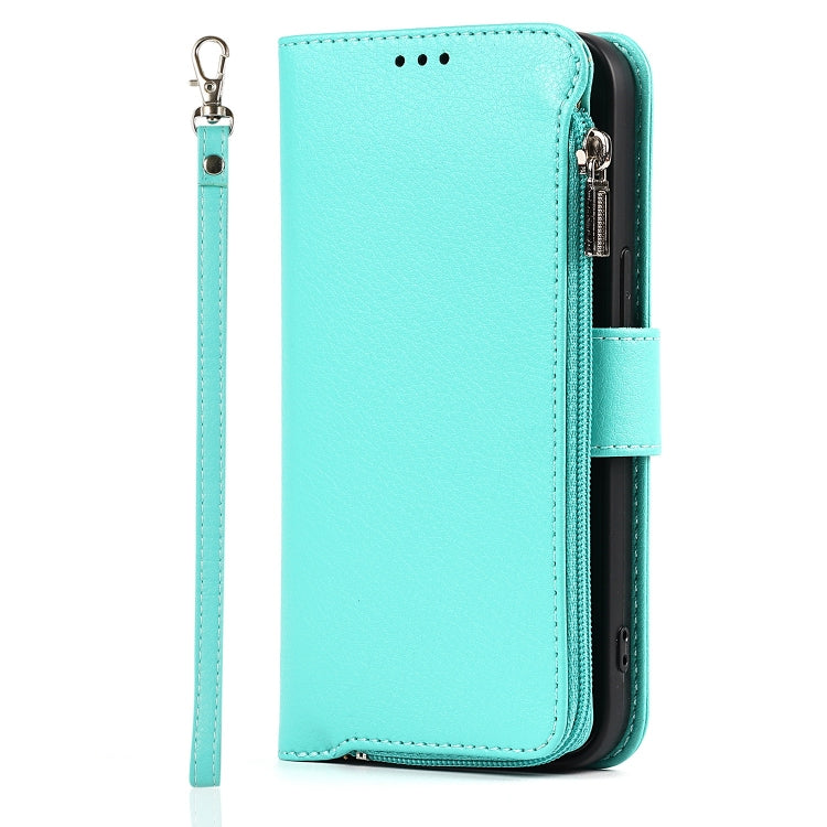 For iPhone 14 Pro Microfiber Zipper Leather Phone Case