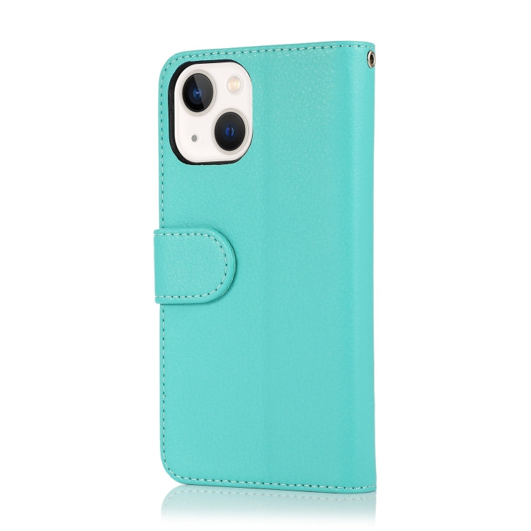For iPhone 14 Microfiber Zipper Leather Phone Case