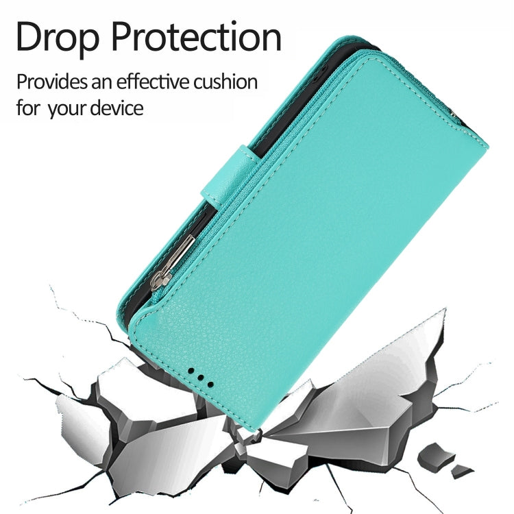 For iPhone 14 Microfiber Zipper Leather Phone Case