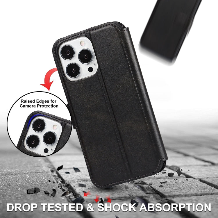 For iPhone 14 Pro Max Shockproof PU + TPU Leather Phone Case