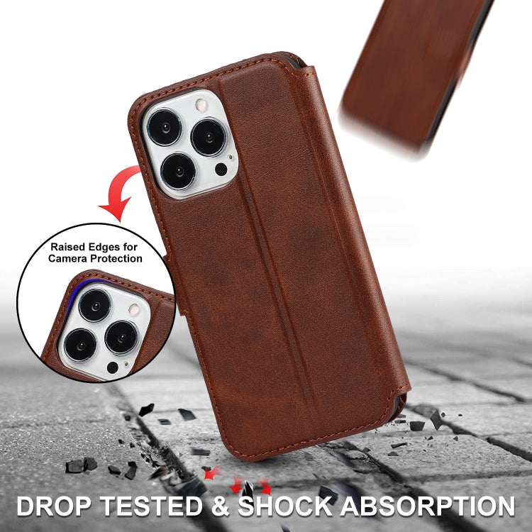 For iPhone 14 Pro Max Shockproof PU + TPU Leather Phone Case