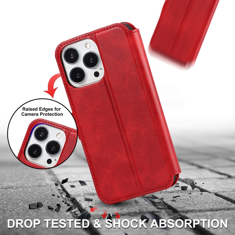 For iPhone 14 Pro Shockproof PU + TPU Leather Phone Case