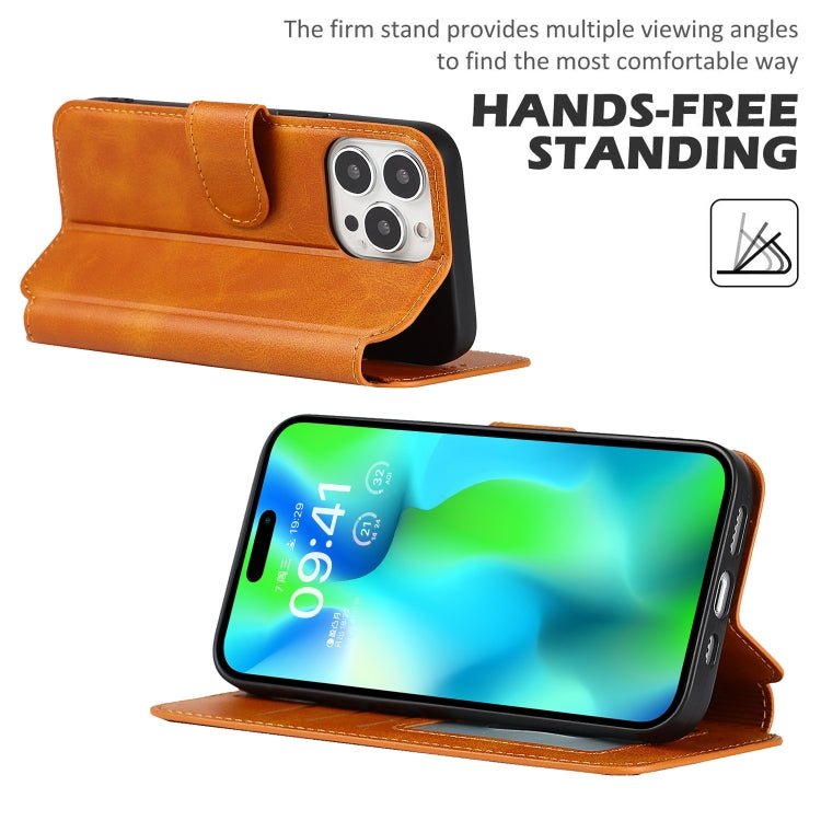 For iPhone 14 Pro Shockproof PU + TPU Leather Phone Case