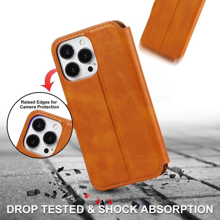 For iPhone 14 Pro Shockproof PU + TPU Leather Phone Case