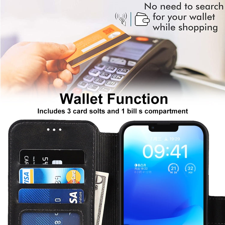 For iPhone 14 Shockproof PU + TPU Leather Phone Case