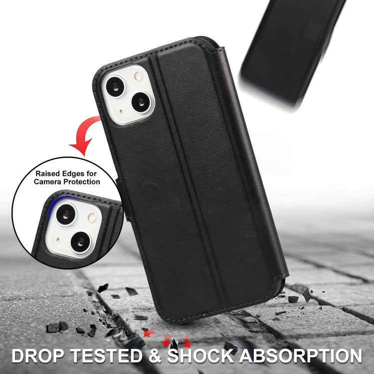 For iPhone 14 Shockproof PU + TPU Leather Phone Case