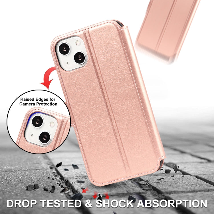 For iPhone 14 Shockproof PU + TPU Leather Phone Case