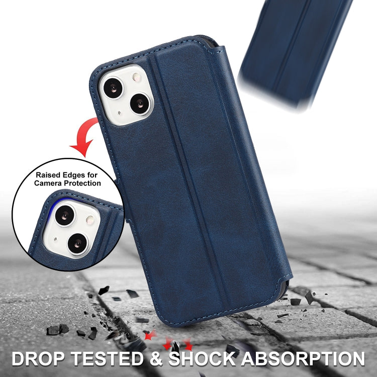 For iPhone 14 Shockproof PU + TPU Leather Phone Case