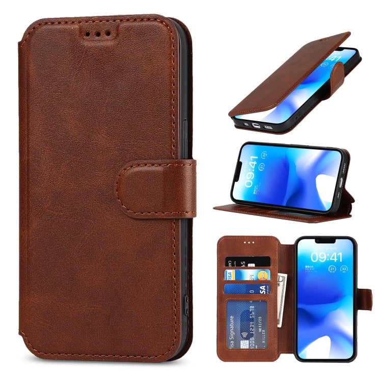 For iPhone 14 Shockproof PU + TPU Leather Phone Case