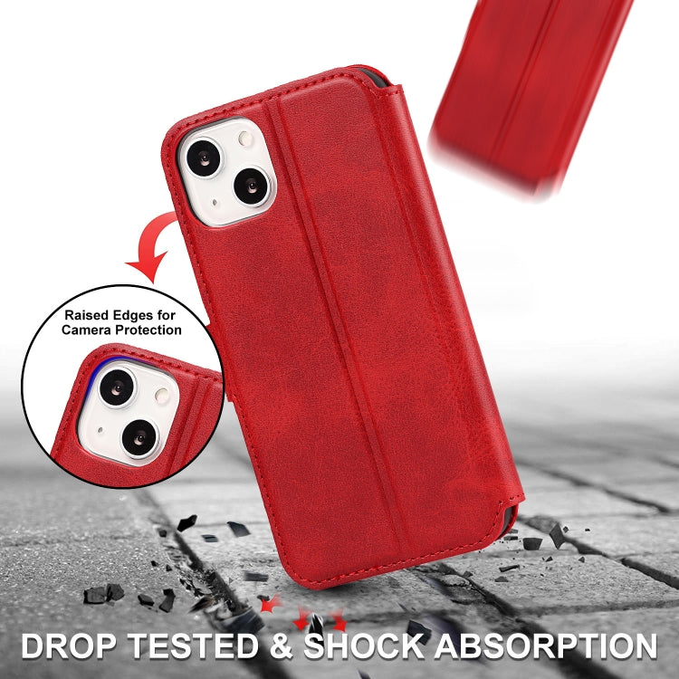 For iPhone 14 Plus Shockproof PU + TPU Leather Phone Case