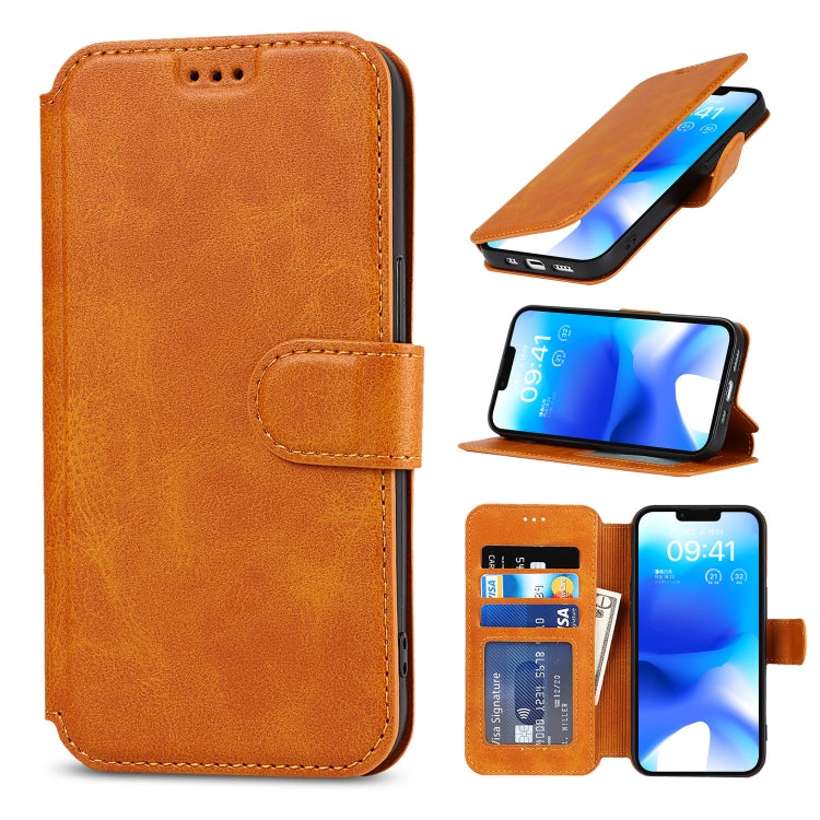 For iPhone 14 Plus Shockproof PU + TPU Leather Phone Case