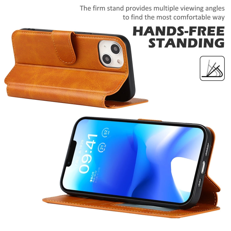 For iPhone 14 Plus Shockproof PU + TPU Leather Phone Case