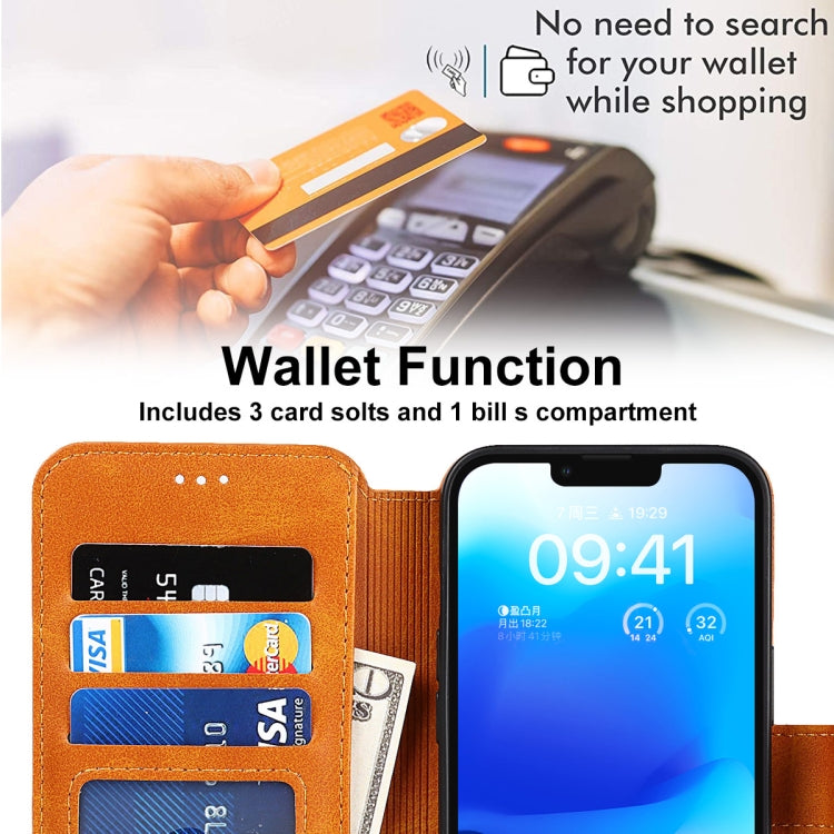 For iPhone 14 Plus Shockproof PU + TPU Leather Phone Case