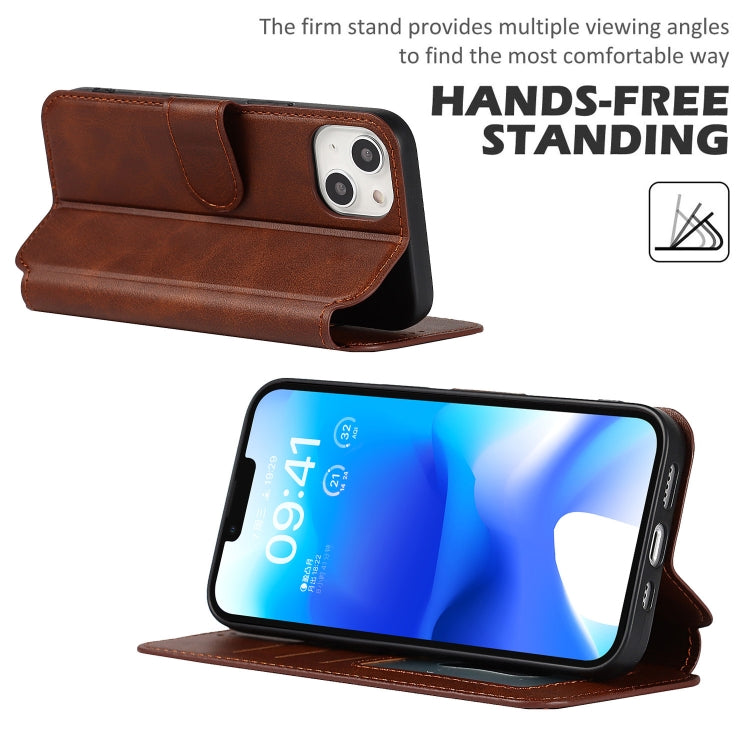 For iPhone 14 Plus Shockproof PU + TPU Leather Phone Case