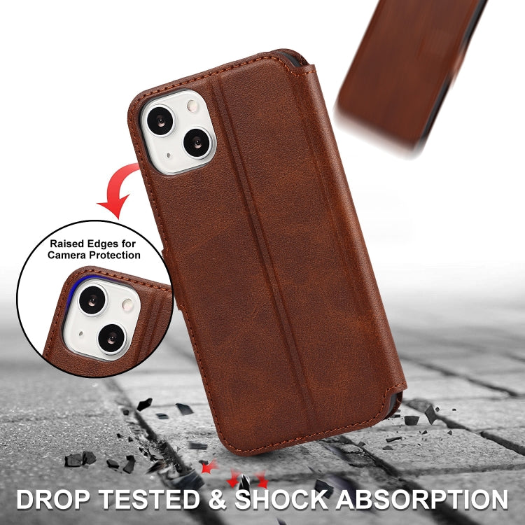 For iPhone 14 Plus Shockproof PU + TPU Leather Phone Case
