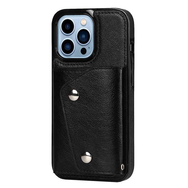 For iPhone 14 Pro Max Card Slots PU + TPU Leather Phone Case