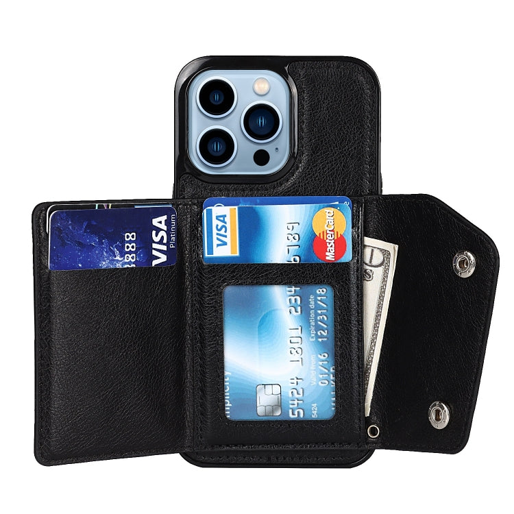 For iPhone 14 Pro Max Card Slots PU + TPU Leather Phone Case