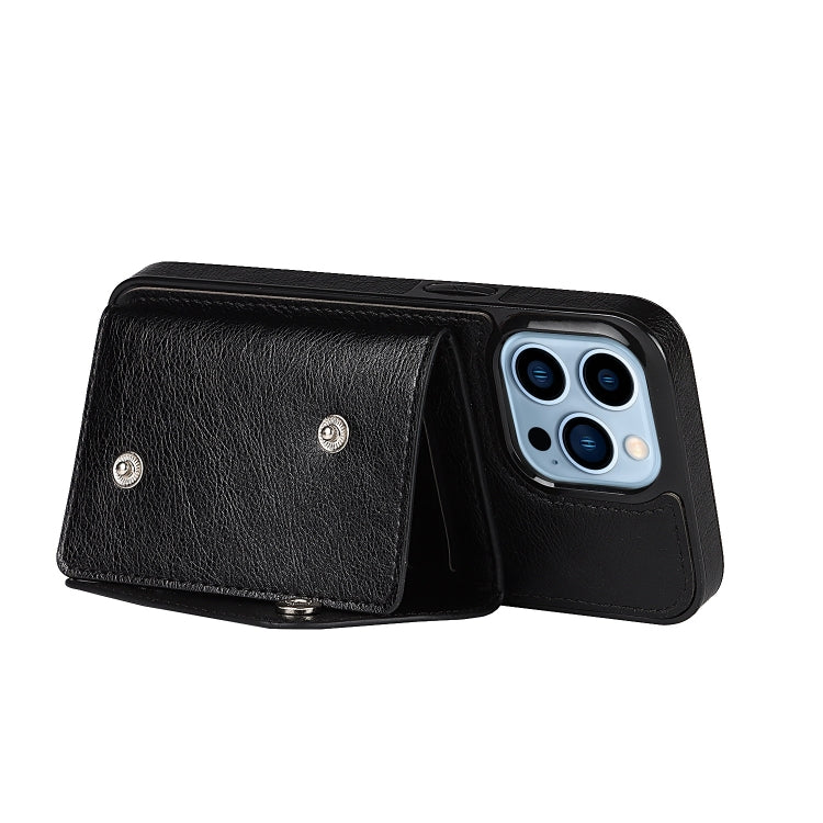 For iPhone 14 Pro Max Card Slots PU + TPU Leather Phone Case