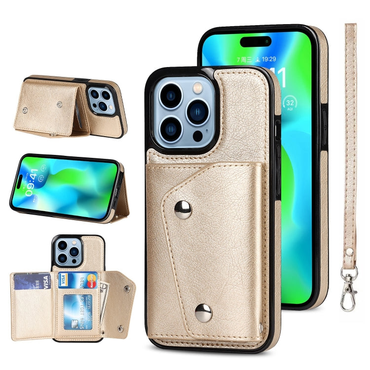 For iPhone 14 Pro Max Card Slots PU + TPU Leather Phone Case