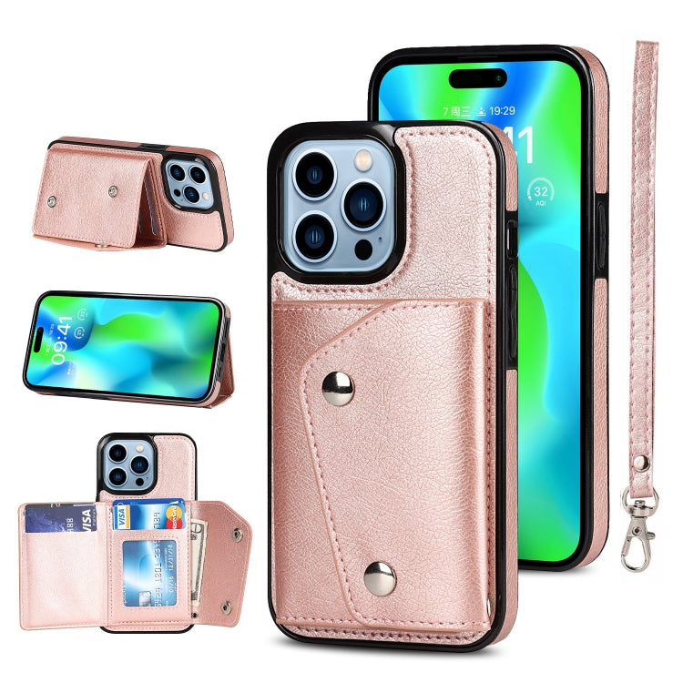 For iPhone 14 Pro Max Card Slots PU + TPU Leather Phone Case