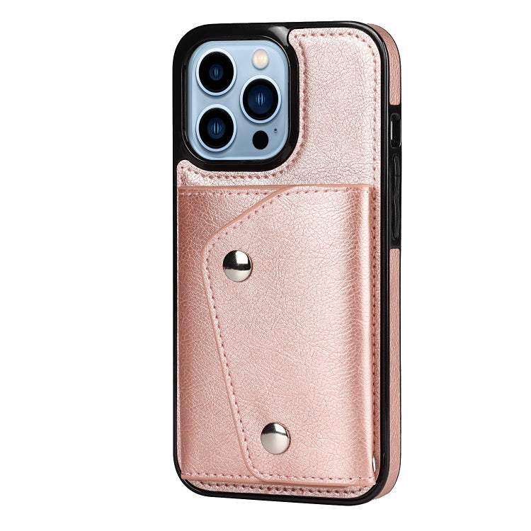 For iPhone 14 Pro Max Card Slots PU + TPU Leather Phone Case