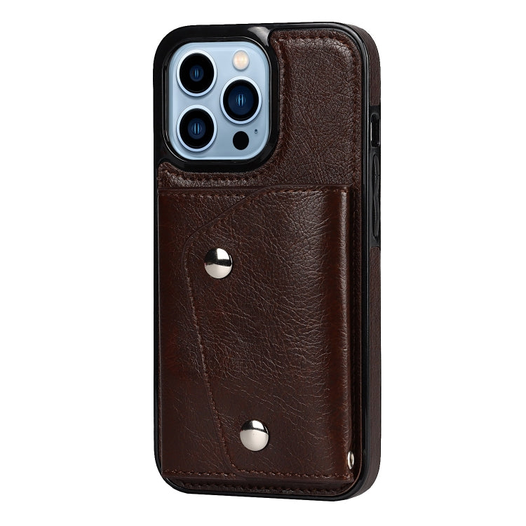 For iPhone 14 Pro Max Card Slots PU + TPU Leather Phone Case