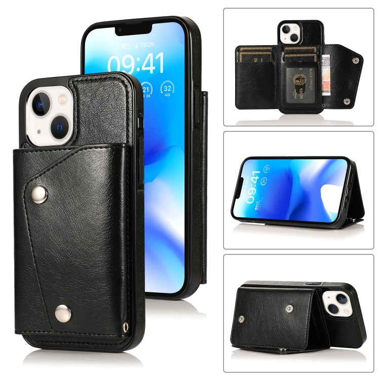 For iPhone 14 Card Slots PU + TPU Leather Phone Case