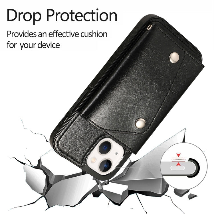 For iPhone 14 Card Slots PU + TPU Leather Phone Case