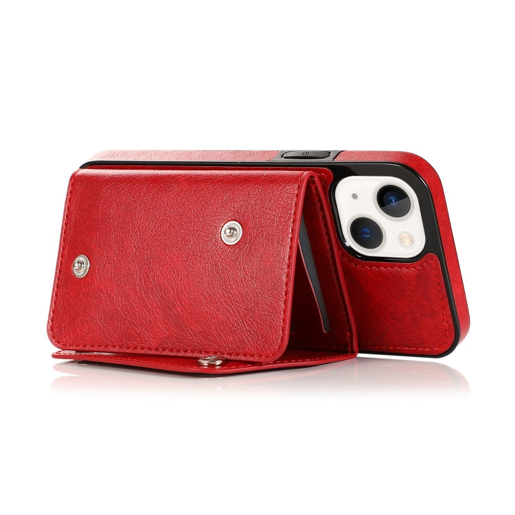 For iPhone 14 Card Slots PU + TPU Leather Phone Case