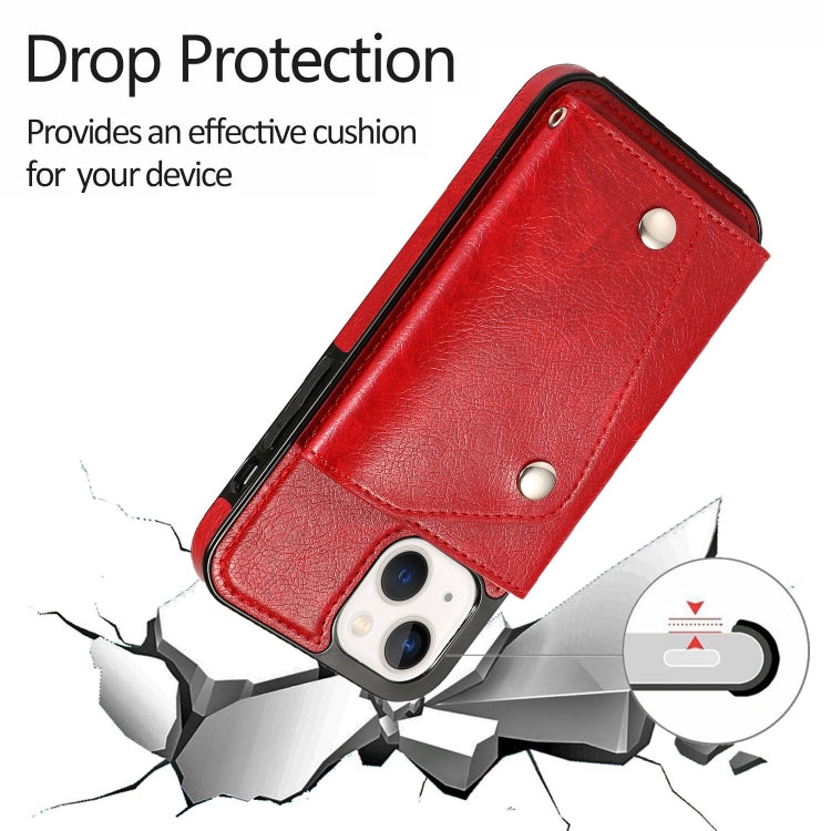 For iPhone 14 Card Slots PU + TPU Leather Phone Case