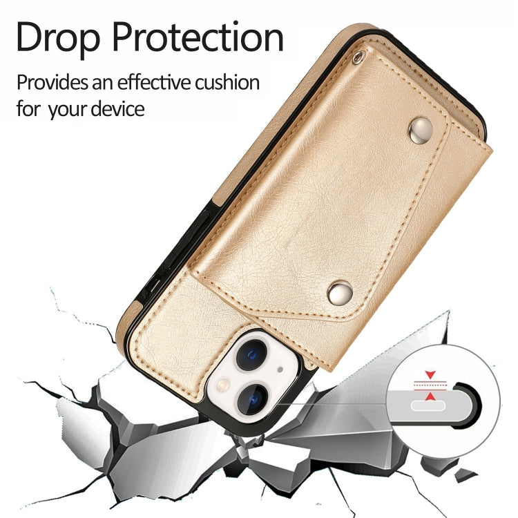 For iPhone 14 Card Slots PU + TPU Leather Phone Case