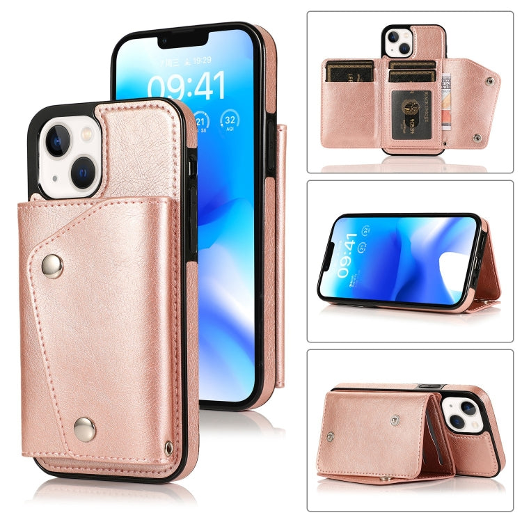 For iPhone 14 Card Slots PU + TPU Leather Phone Case