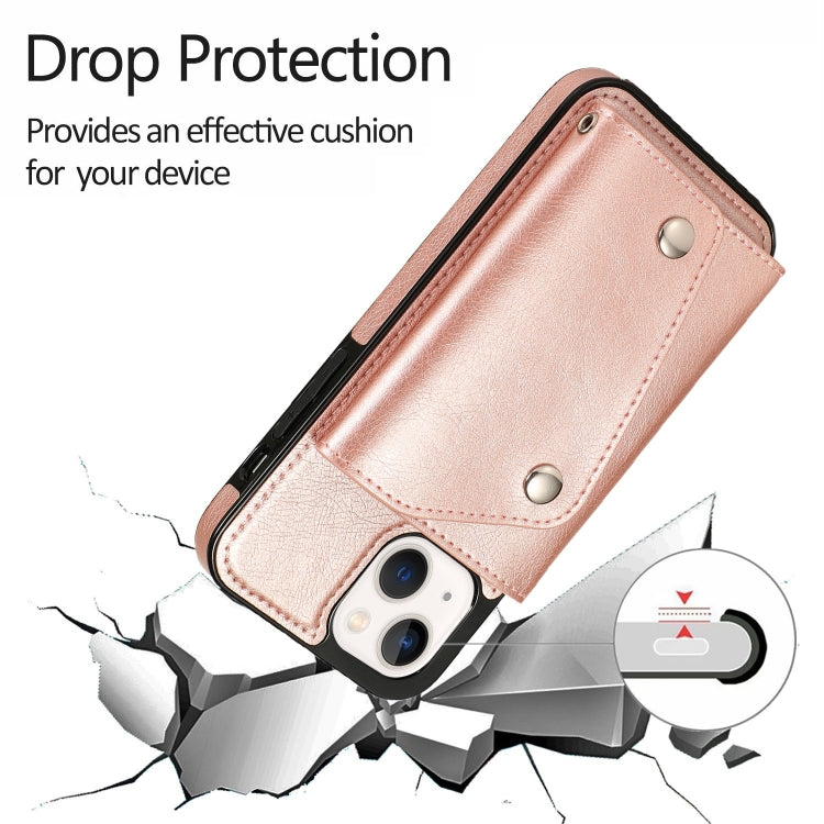 For iPhone 14 Card Slots PU + TPU Leather Phone Case