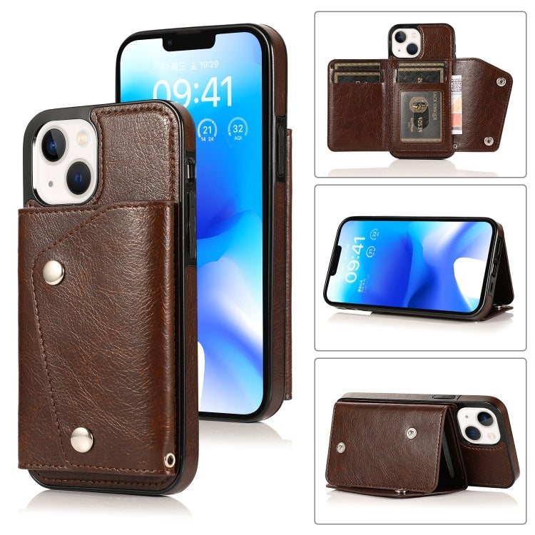 For iPhone 14 Card Slots PU + TPU Leather Phone Case