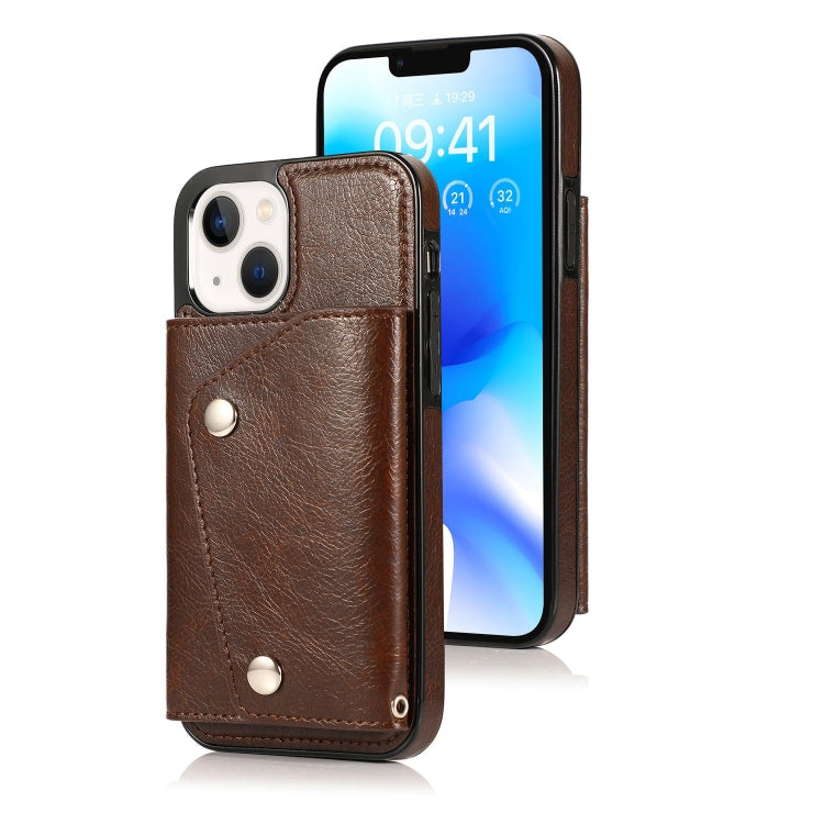 For iPhone 14 Card Slots PU + TPU Leather Phone Case