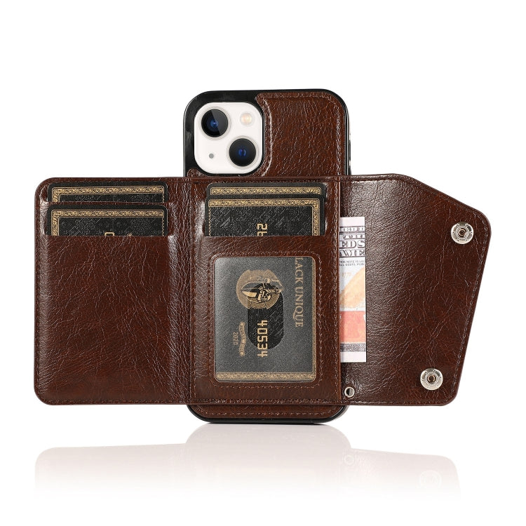For iPhone 14 Card Slots PU + TPU Leather Phone Case
