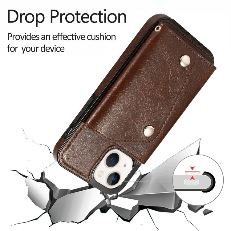 For iPhone 14 Card Slots PU + TPU Leather Phone Case