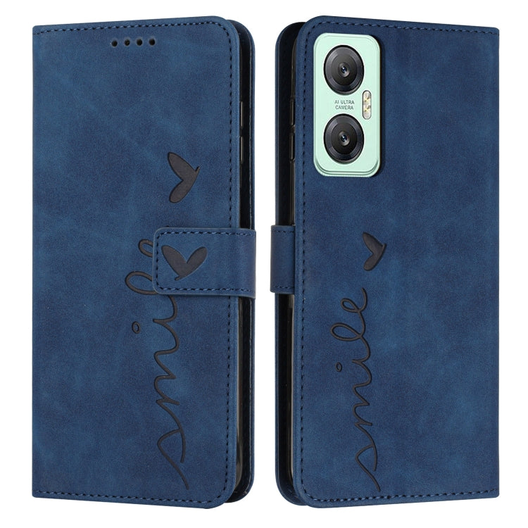 For Infinix Hot 20 5G Skin Feel Heart Pattern Leather Phone Case