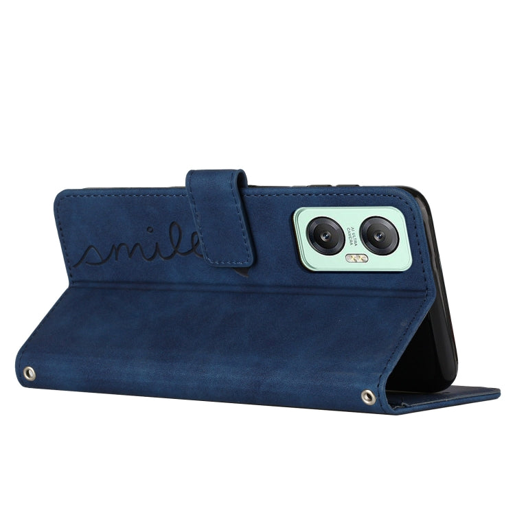 For Infinix Hot 20 5G Skin Feel Heart Pattern Leather Phone Case