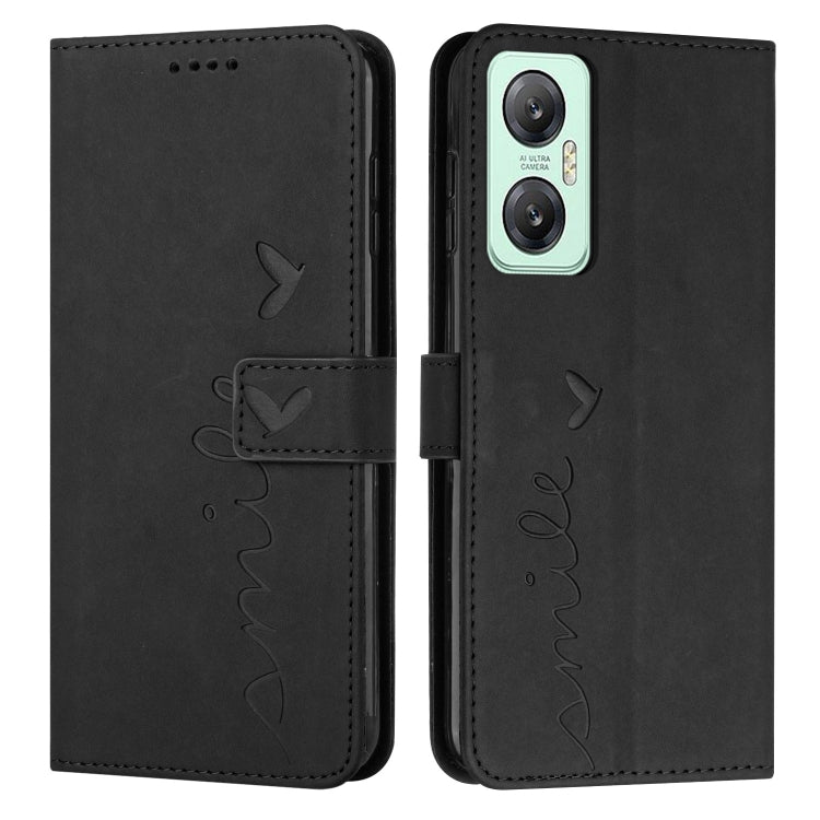 For Infinix Hot 20 5G Skin Feel Heart Pattern Leather Phone Case