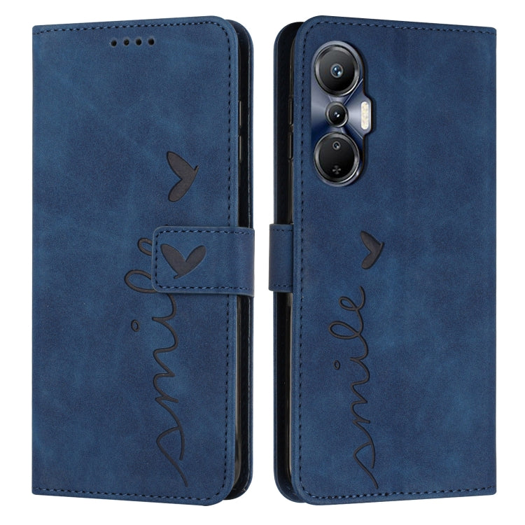 For Infinix Hot 20S Skin Feel Heart Pattern Leather Phone Case