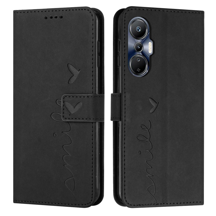 For Infinix Hot 20S Skin Feel Heart Pattern Leather Phone Case