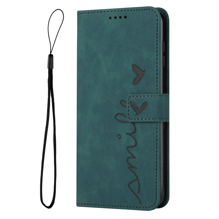 For Tecno Pop 6 Skin Feel Heart Pattern Leather Phone Case