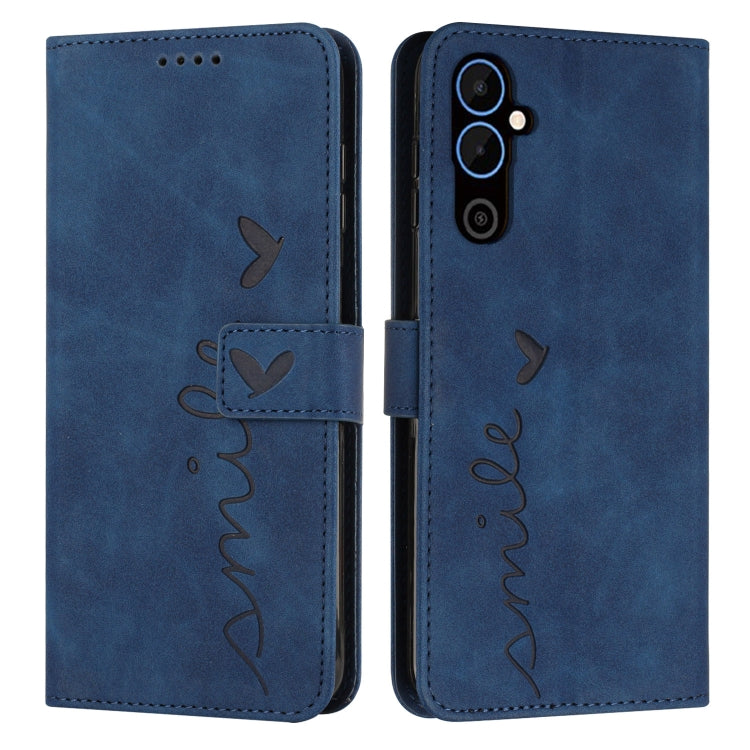 For Tecno Pova Neo 2 Skin Feel Heart Pattern Leather Phone Case